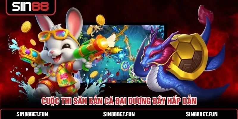 Người chơi điều khiển khẩu súng bắn đạn vào đàn cá và boss dưới đáy biển