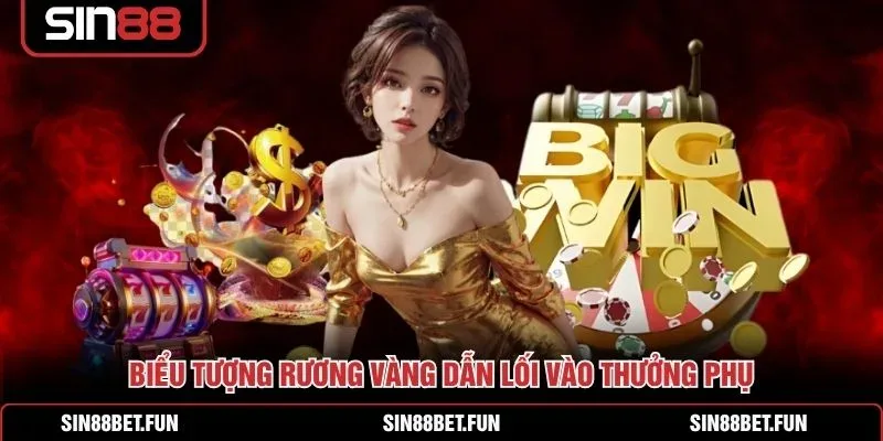 Màn hình Thần Tài Đổi Thưởng SIN88 với 5 cuộn quay nền vàng đỏ